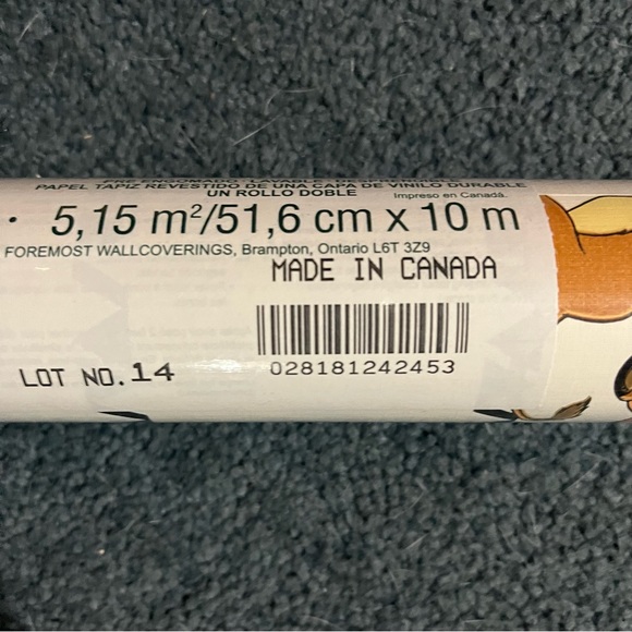 Vintage Prepasted Lion King Wallpaper NEW 3 Rolls Made in Canada - Picture 5 of 5